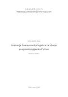 prikaz prve stranice dokumenta Kreiranje Pearsonovih slagalica za učenje programskog jezika Python