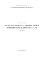 prikaz prve stranice dokumenta Analiza upitnika učiteljskih mišljenja o implementaciji cjelodnevne nastave