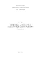 prikaz prve stranice dokumenta Sustavi za automatsko ocjenjivanje koda u Pythonu