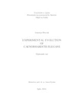 prikaz prve stranice dokumenta Experimental evolution of Caenorhabditis elegans