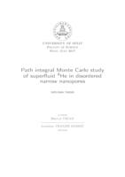 prikaz prve stranice dokumenta Path integral Monte Carlo study of superfluid 4He in disordered narrow nanopores