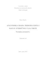 prikaz prve stranice dokumenta Anatomska građa trihoma lista i sastav eteričnog ulja vrste Veronica arvensis L.