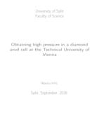prikaz prve stranice dokumenta Obtaining high pressure in a diamond anvil cell at the Technical University of Vienna