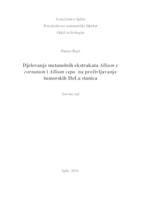prikaz prve stranice dokumenta Utjecaj metanolnih ekstrakata Allium x cornutum i Allium cepa na preživljavanje tumorskih HeLa stanica