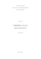 prikaz prve stranice dokumenta Američka agava (Agave americana L.)