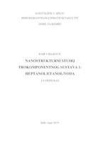 prikaz prve stranice dokumenta Nanostrukturni studij trokomponentnog sustava 1-heptanol/etanol/voda