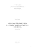 prikaz prve stranice dokumenta Antimikrobna aktivnost kvaternih soli piridinijeva-4-aldoksima