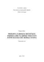 prikaz prve stranice dokumenta Primjena Ilirskog biotičkog indeksa (IBI) na krške tekućice Južne Dalmacije:rijeka Cetina