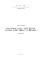prikaz prve stranice dokumenta Biološka aktivnost karotenoida i njihova uloga u zdravlju čovjeka